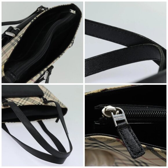 BURBERRY Nova Check Tote Bag Canvas Beige Auth 81323 - Picture 16 of 16